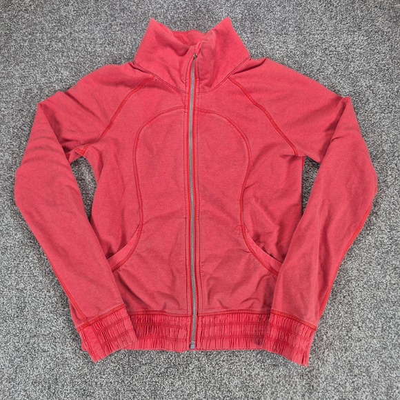 lululemon athletica Jackets & Blazers - Lululemon Athletic Jacket Womens 4 Red Full Zip Activewear